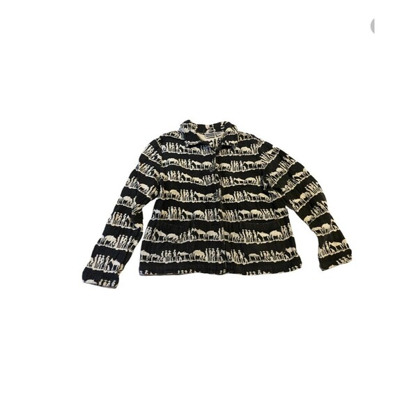 Chicos Design Vintage size 1 Native American Horse Cowboy Cotton jacket Medium - Picture 1 of 6